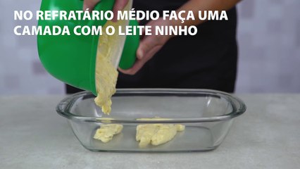 Doce de leite em pó na travessa