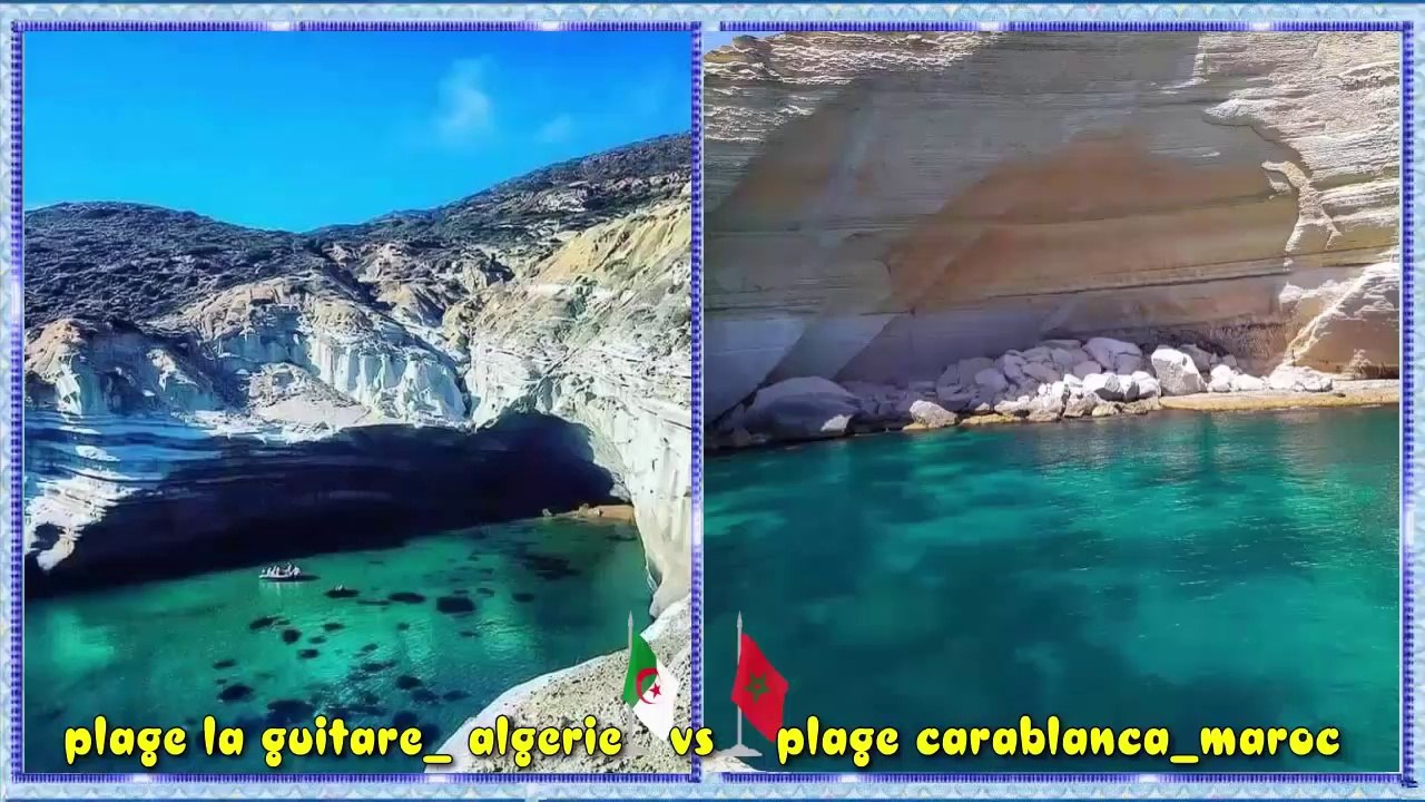 plage la guitare_ algerie ⛱️ vs ⛱️ plage carablanca_maroc