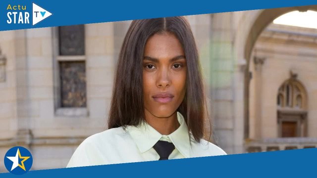 PHOTOS Tina Kunakey cheveux lissés et look écolière, elle brille (encore) en célibataire