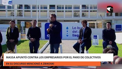 Massa apuntó contra los empresarios por el paro de colectivos