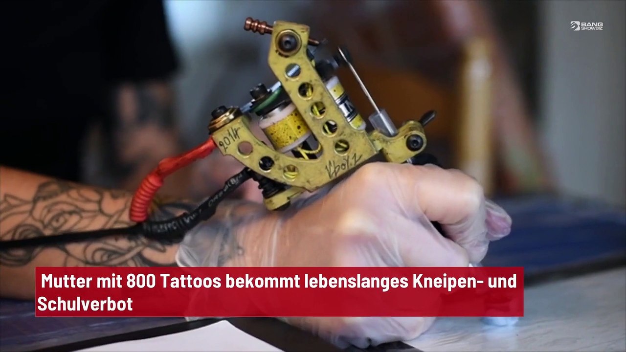 Mutter mit 800 Tattoos bekommt lebenslanges Kneipen- und Schulverbot