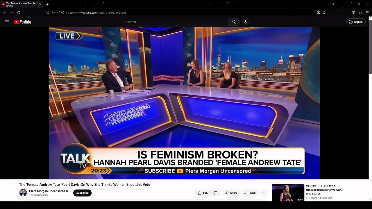 Tachyon DEFENDS Women's Suffrage, Critiques Pearl on Piers Morgan