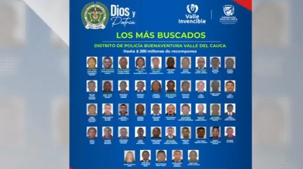 Autoridades revelan identidad de 45 criminales por violencia en Buenaventura