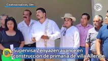 Supervisa Zenyazen avance en construcción de primaria de villa Allende