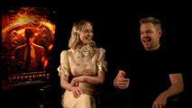 Oppenheimer Emily Blunt and Matt Damon Interview