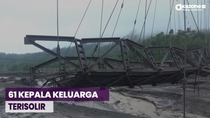 Jembatan Gantung Kali Regoyo Putus Diterjang Banjir Lahar Dingin Gunung Semeru