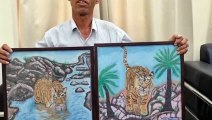 पेटिंग बनाकर दिया बाघों को बचाने का दिया संदेश