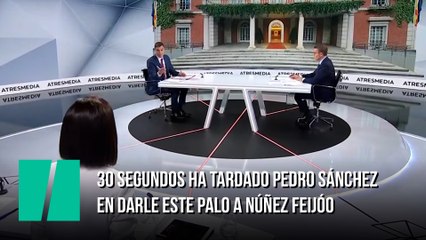 30 segundos ha tardado Pedro Sánchez en darle este palo a Núñez Feijóo