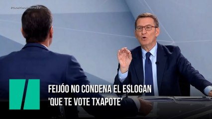 Feijóo no condena el eslogan 'que te vote Txapote'