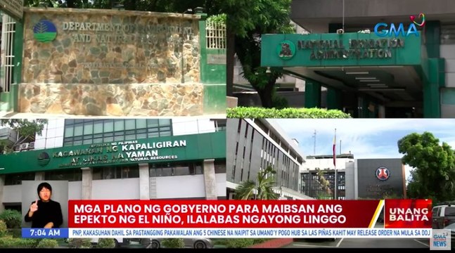 Mga plano ng gobyerno para maibsan ang epekto ng El Niño, ilalabas ngayong Linggo | UB