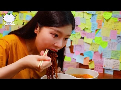 ASMR MUKBANG Ramen Fire noodles, Black bean noodles, Yeul Ramen.