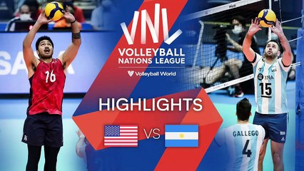 USA   vs Arg   Highlights Men's VNL 2023