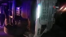 Le camion dont les freins ont explosé s'est renversé à Ağrı