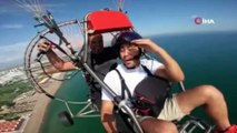 Havada bayılan paramotor pilotu yürekleri ağıza getirdi!