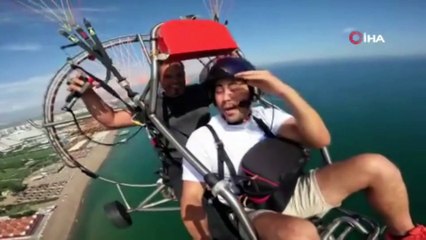 Havada bayılan paramotor pilotu yürekleri ağıza getirdi!