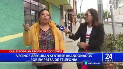 Chorrillos: hombre corta cables de telefonía que pasaban por su vivienda