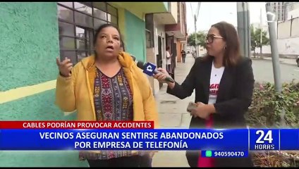 Chorrillos: hombre corta cables de telefonía que pasaban por su vivienda