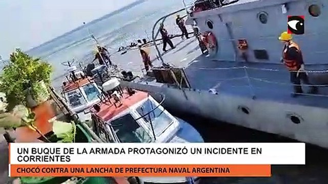 Un buque de la Armada protagonizó un incidente en Corrientes