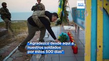 Zelenski visita la Isla de la Serpiente después de 500 días de guerra en Ucrania