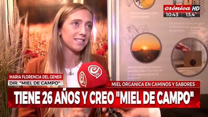 Tiene 26 años y es la creadora de "Miel de campo", un producto cien por ciento orgánico