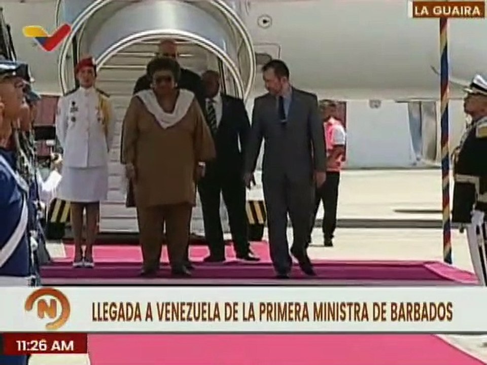 Arriba a Venezuela la Primera Ministra de Barbados Mia Amor Mottley