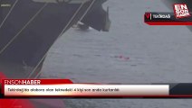 Tekirdağ'da alabora olan teknedeki 4 kişi son anda kurtarıldı