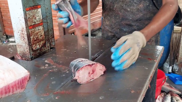 Padma River Pangasius Fish Cutting In Fish Market _ Monster Pangas Fish