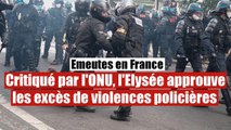 Critiqué par l'ONU, l'Elysée estime légitime de tabasser tous les manifestants