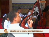 Vpdta. Delcy Rodríguez recibe a la Primera Ministra de Barbados en la Casa Amarilla, en Caracas