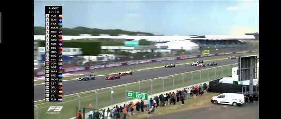 F3 2023 Britain Race 1 Crazy Restart Battles