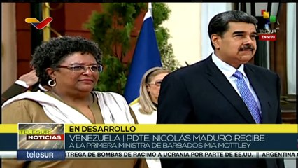 Pdte. Nicolás Maduro recibe a la primera ministra de Barbados Mia Mottley