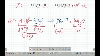 REDOX KWASOWY ORGANICZNY CH3CH2OH+K2Cr2O7+H2SO4=CH3CHO+Cr2(SO4)3+K2SO4+H2O. #chemia #chemistry