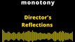 DIRECTOR'S REFLECTIONS | ANOTHER HEAVY JOKE TO BREAK THE MONOTONY (Made by Headliner)