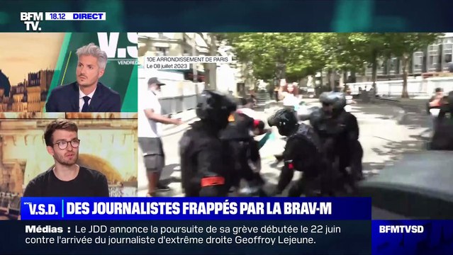 Manif Traoré - Le reporter Clément Lanot affirme que lui et 2 de ses confrères ont été projetés au sol par des policiers de la BRAV-M : Ils nous connaissent pourtant et ils savent que nous sommes journalistes