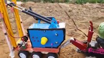 diy tractor mini borewell drilling machine _ science project _ submersible water pump(360P)