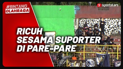 Detik-Detik Kericuhan Suporter di Laga PSM vs Dewa United, 4 Orang Luka-Luka