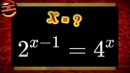 HALLANDO el valor de X en la ecuación exponencial. ¡Hazlo así! FINDING the value of X in the exponential equation. Do it like this!