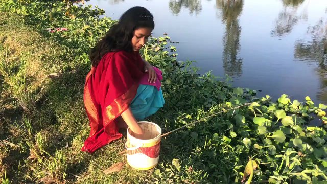 Cut Deshi girl fishing video village Nasarel Hook Fishing video