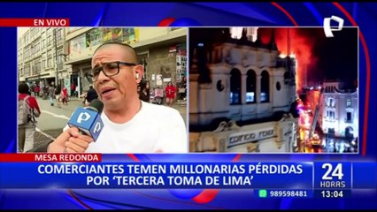 Скачать видео: Mesa Redonda: comerciantes temen pérdidas económicas ante “Tercera toma de Lima”