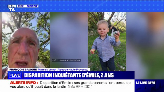 Disparition du petit Émile: Tout le territoire est quadrillé, tout est scruté explique le maire du Vernet