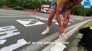 Tour de France : ils écrivent des messages aux coureurs sur les routes du Puy-de-Dôme
