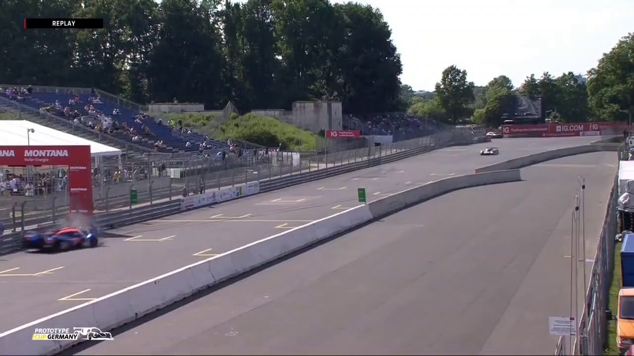 Prototype Cup Germany 2023 Norisring Race 1 Warm Up Lap Cascateau Big Crash