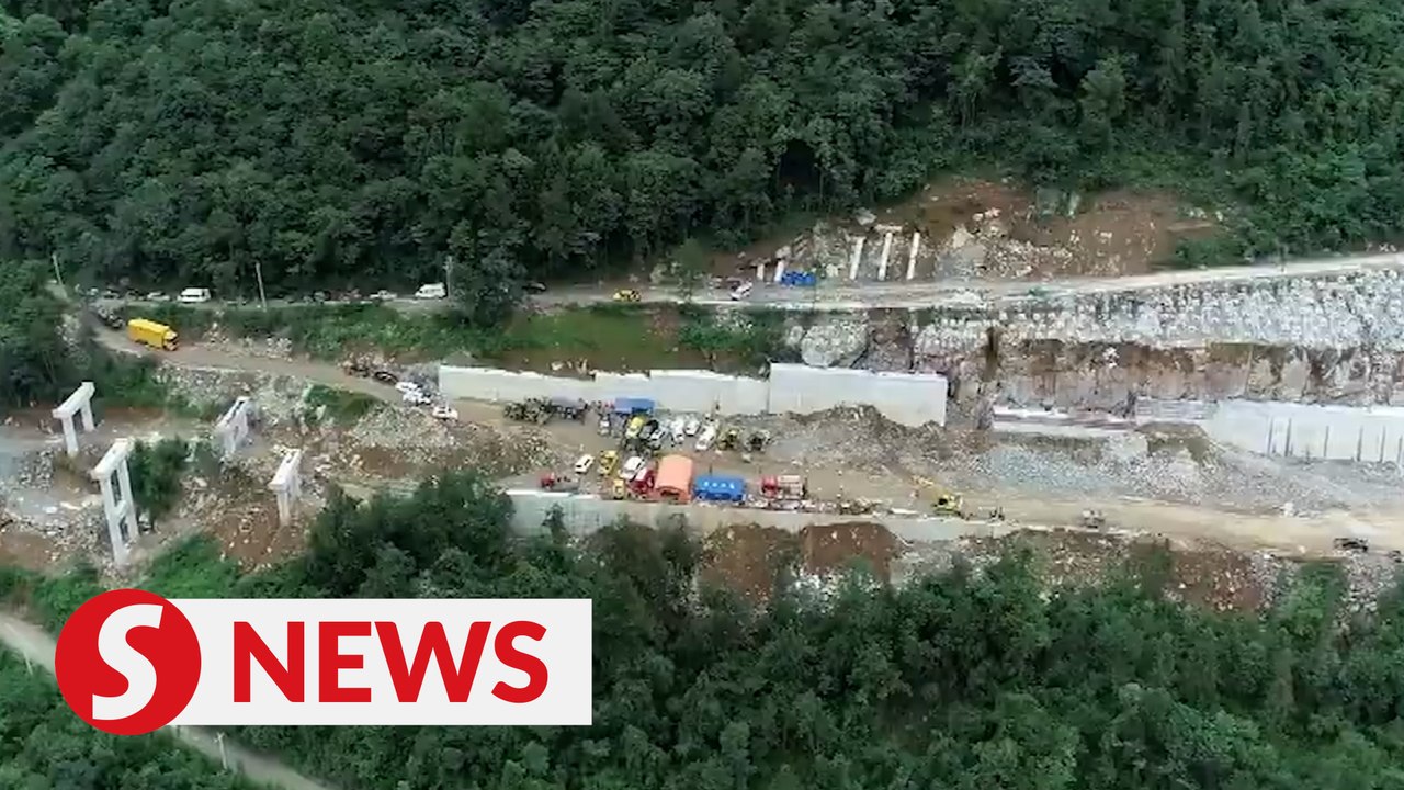 1 dead, 7 missing in central China landslide