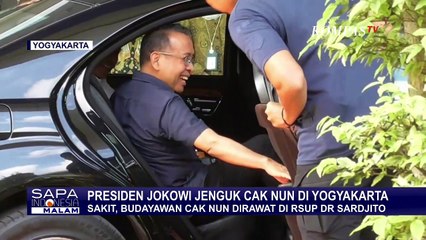 Presiden Jokowi Jenguk Cendikiawan Cak Nun di RSUP Dr Sardjito Yogyakarta