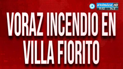 Voraz incendio en Villa Fiorito 1