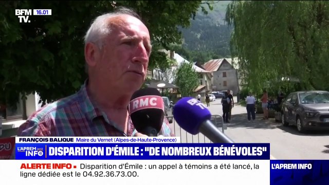 Disparition d'Emile, 2 ans: Ce qui est privilégié aujourd'hui est une fugue de l'enfant , affirme François Balique, maire du Vernet