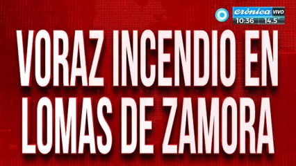 Voraz incendio en Villa Fiorito 2