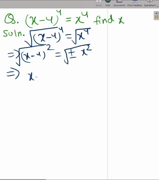 unique way of solving an equation