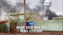 Ataque aéreo mata pelo menos 22 pessoas no Sudão