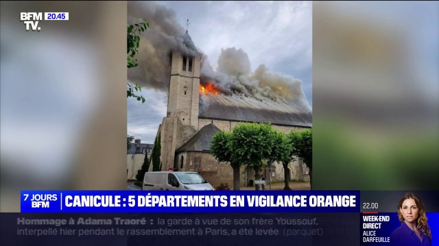 Église frappée par la foudre: plusieurs départements ont subi de forts orages ce dimanche
